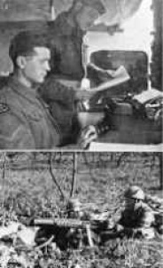 Top: Red Patch Ortona March 1944 / Bottom: V.M.G